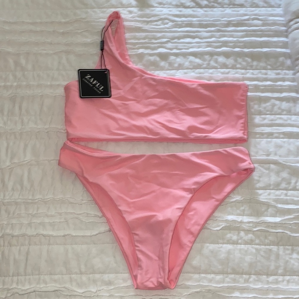 NWT pink zaful bikini sz 4